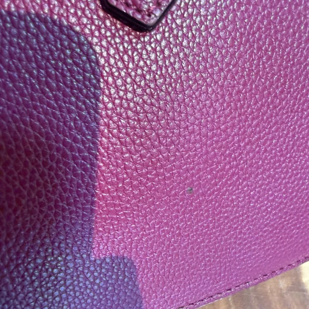 Kate Spade Berry Red Pebbled Leather Mulberry Street Lise Satchel Crossbody EUC
